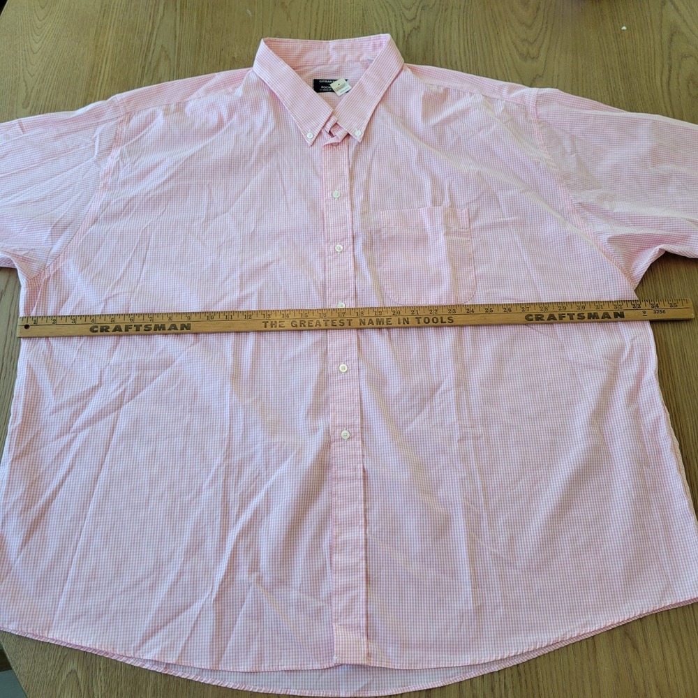 VTG NWT Gitman Brothers Shirt Men's XL 5X Button Down Pink Gingham Long Sleeve - Picture 7 of 10